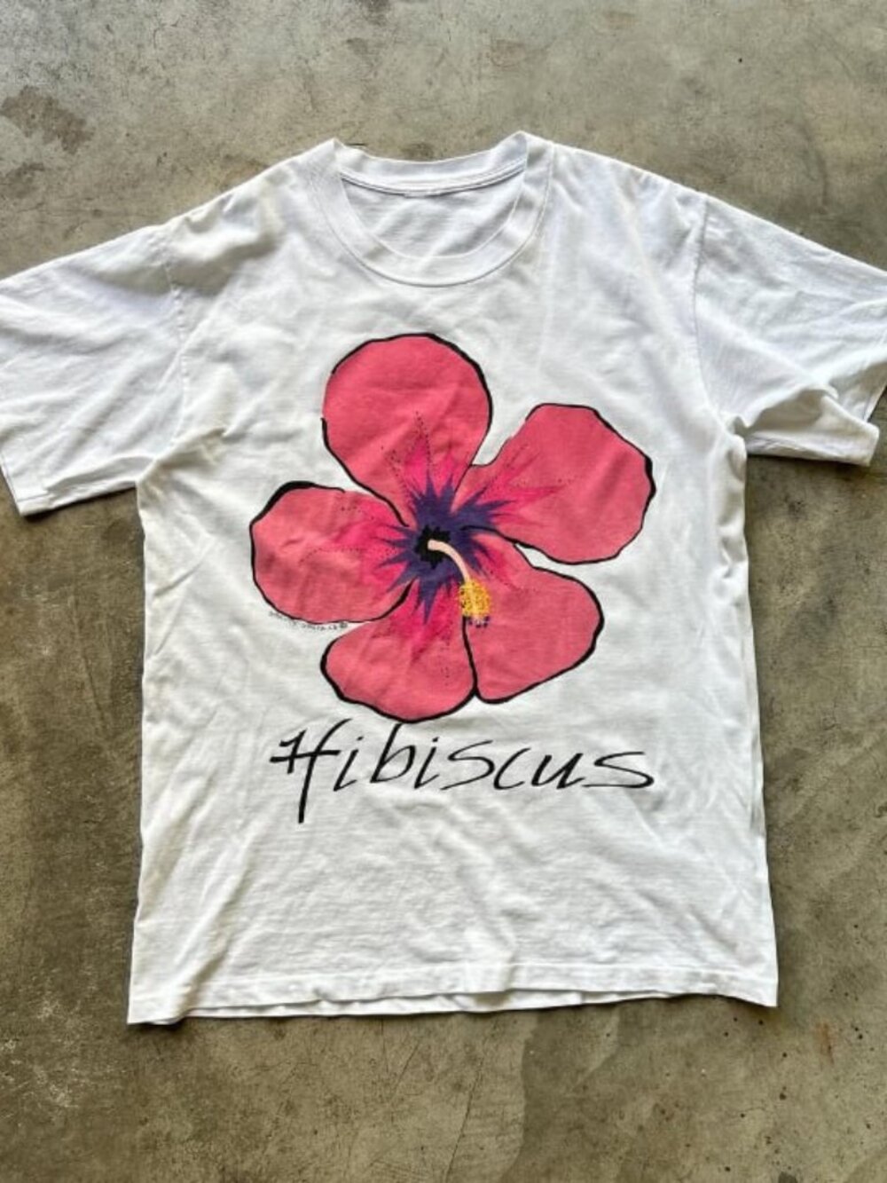 White Hibiscus Flower T-Shirt